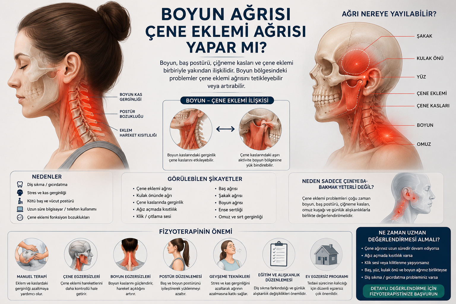 Boyun agrisi cene eklemi agrisi ve TMJ fizyoterapi iliskisi aksaray fizyoterapist metin icli